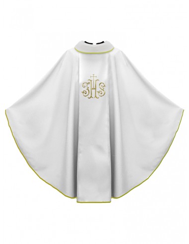 Simple JHS chasuble white