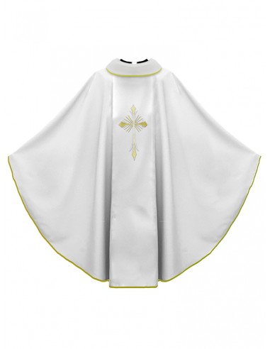 Chasuble croix simple blanche