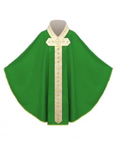 JHS medieval chasuble green