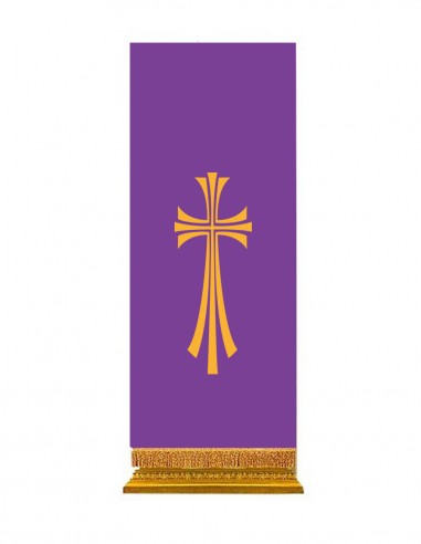 Golden cross lectern cloth